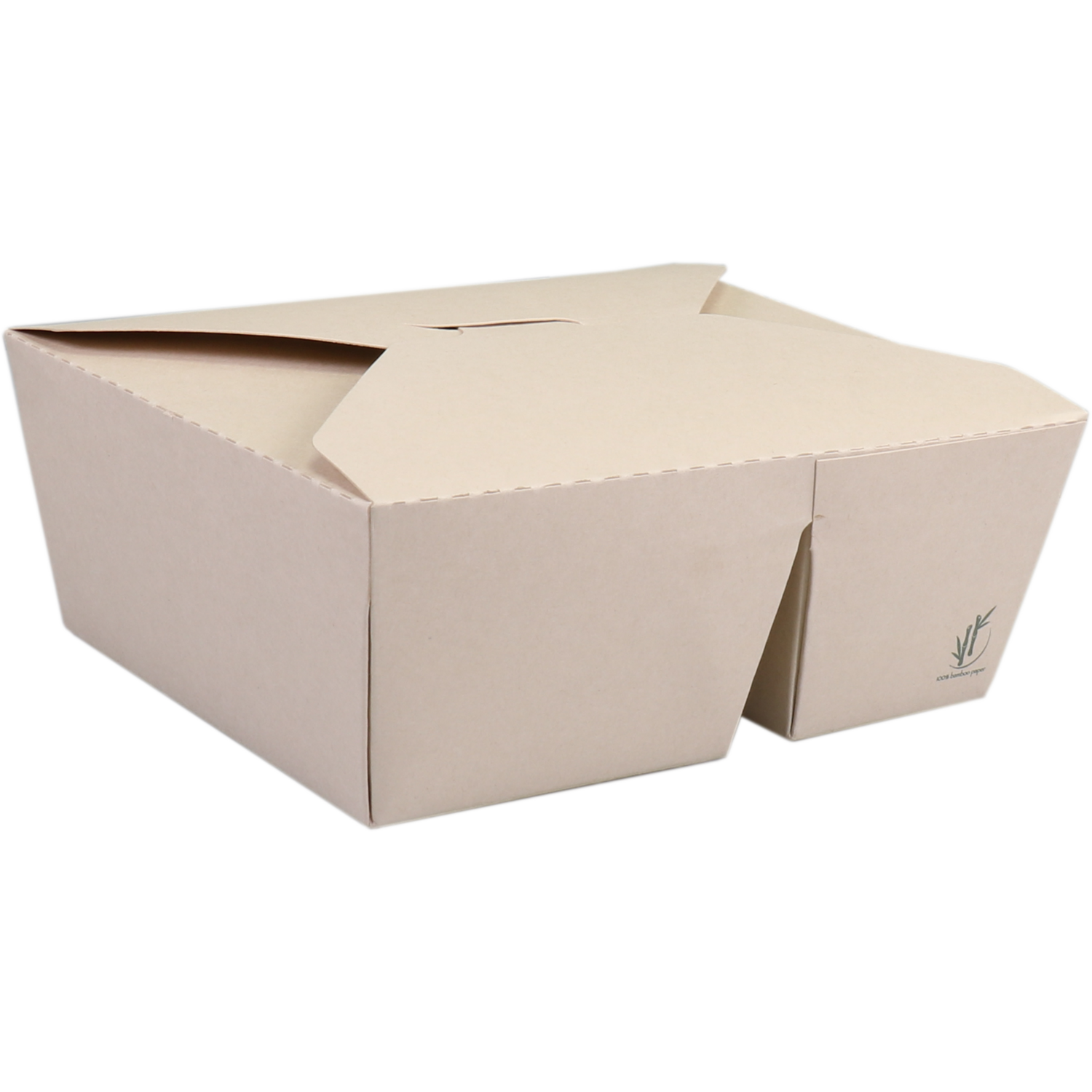 DEPA® Bak, Karton + PP, 2-vaks, maaltijdbox, 152x120x65mm, crème 1