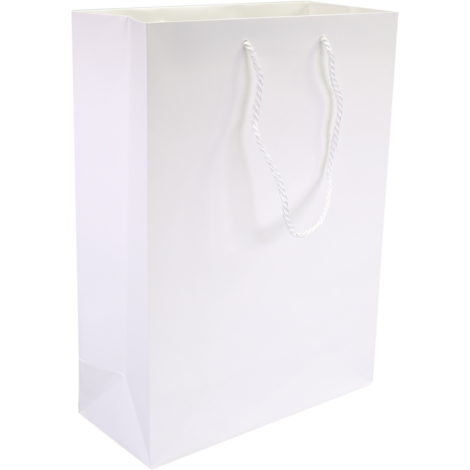 Tas, Art paper, luxueuze tas met koord, 27x 12x37cm, draagtas, wit 1