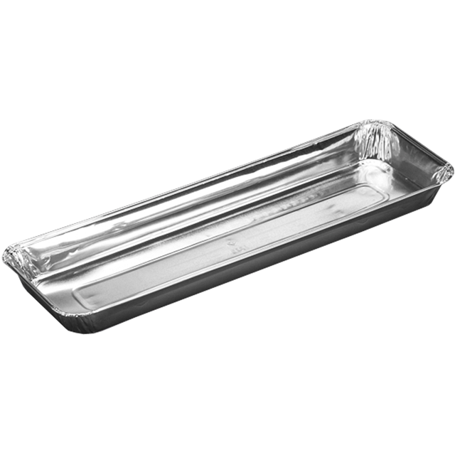 Schaal, aluminium, rechthoekig, 685ml, 326x106x25mm, zilver 1