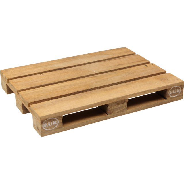 Pallet, mini, hout, 18.5x13.5x2.3cm, naturel 1