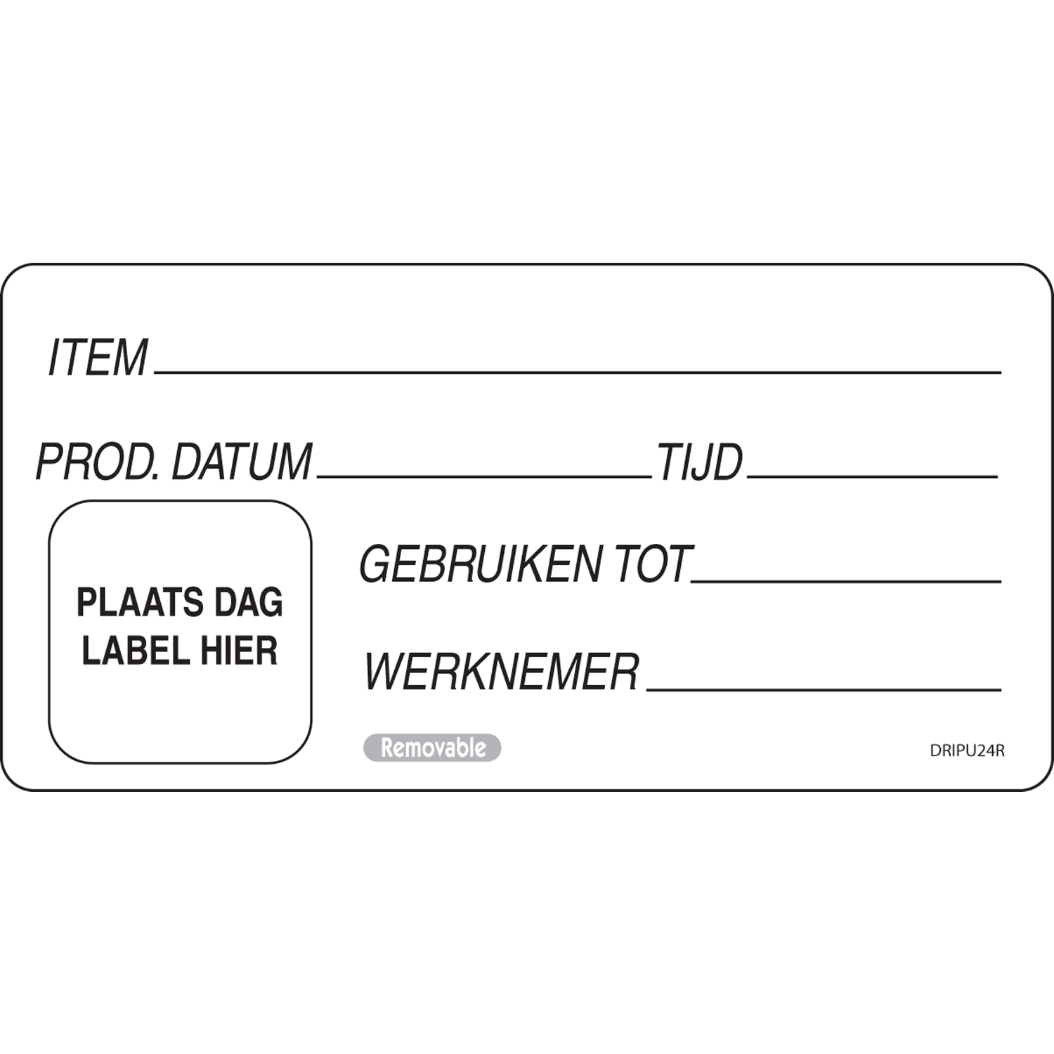 Label, papier, 100x50mm, wit 1