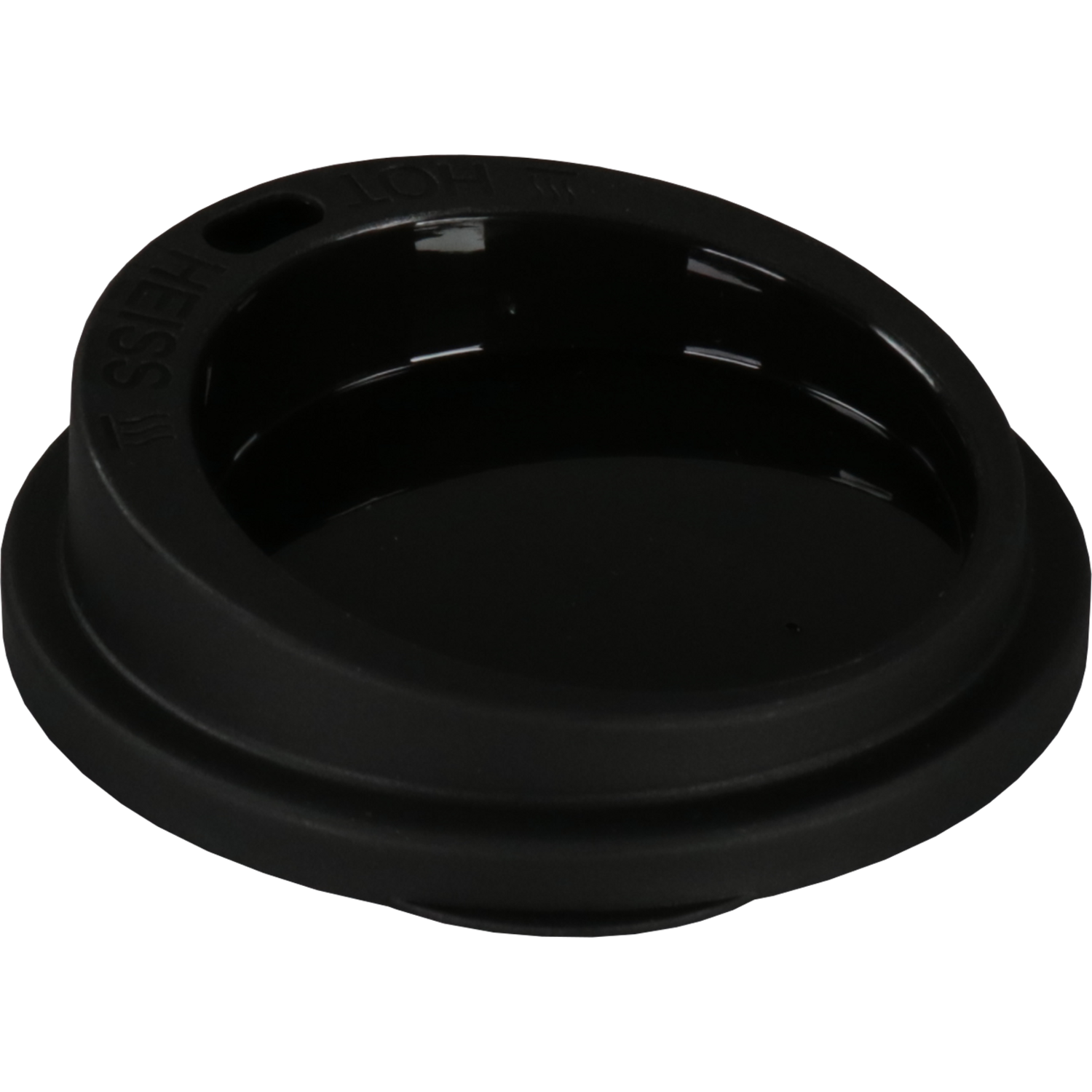 ÖkoCup Deksel, PP, rond, reusable, met drinkgat, Ø80mm, zwart 1