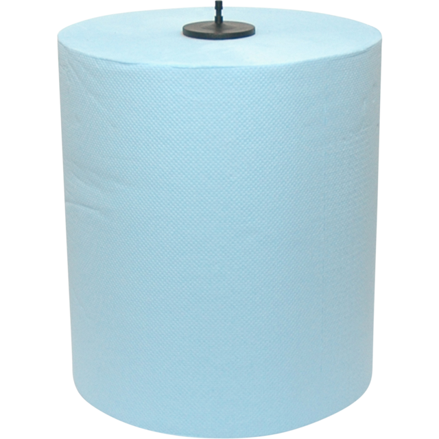 Qleaniq® Handdoekrol, Papier, 21cm, 150m, 2-laags, blauw 1