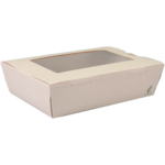DEPA® Bak, Karton + PP, met venster, maaltijdbox, 180x120x50mm, crème