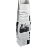 Fleszak, 10x41x8cm, Le journal, papier, zwart/wit