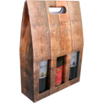 Draagkarton, Barrel wood, 3 flessen, karton, 