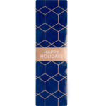 Sluitsticker, Copper hexagon, 200x60mm, papier + PE, blauw/koper