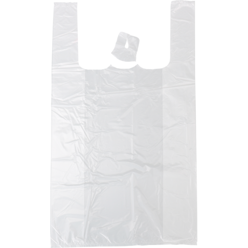 Top Quality Tas, HDPE, geblokt, 27x 6x48cm, hemddraagtas, wit - Afbeelding 3