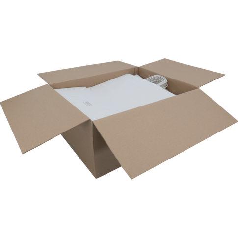 Alternative view of Tas, Kraftpapier, gedraaid papieren koord, 45x 17x48cm, draagtas, wit