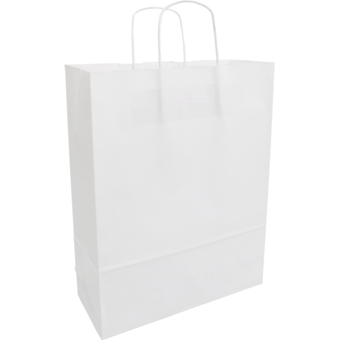 Alternative view of Tas, Kraftpapier, gedraaid papieren koord, 32x 12x41cm, draagtas, wit