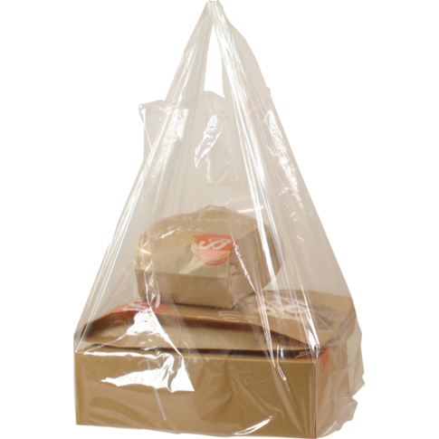 Tas, LDPE, 27x 6x47cm, hemddraagtas, transparant