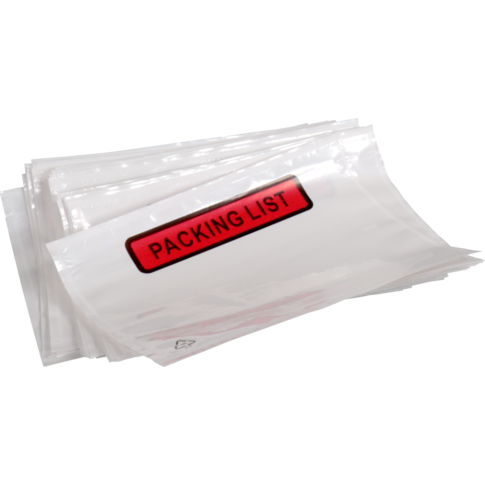 SendProof® Envelop, paklijstenvelop, packing list, 160x122mm, A6/C6, zelfklevend, lDPE, transparant