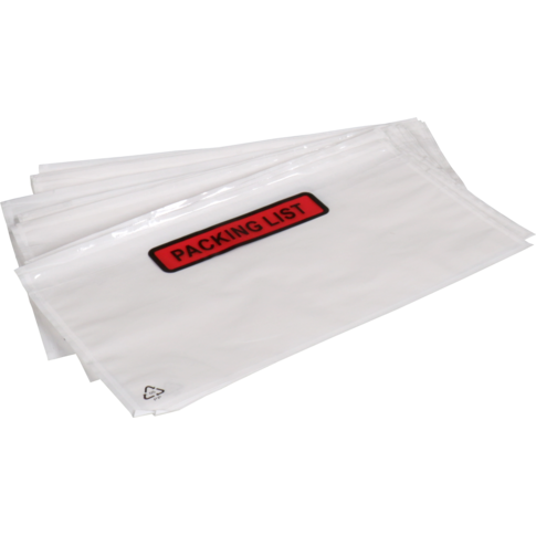 SendProof® Envelop, paklijstenvelop, packing list, 220x115mm, DL, zelfklevend, lDPE, transparant
