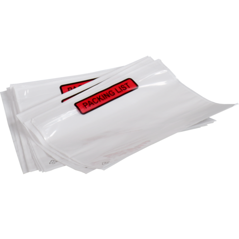 SendProof® Envelop, paklijstenvelop, packing list, 225x165mm, A5/C5, zelfklevend, lDPE, transparant