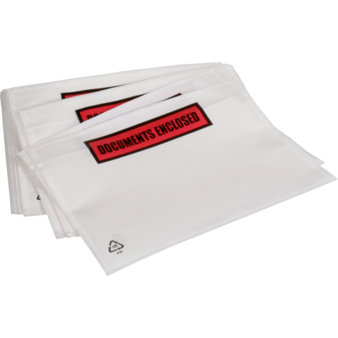SendProof® Envelop, paklijstenvelop, documents enclosed, 160x122mm, A6/C6, zelfklevend, lDPE, wit/transparant