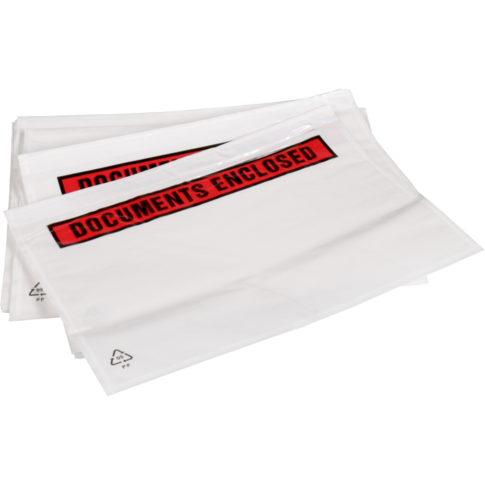 SendProof® Envelop, paklijstenvelop, documents enclosed, 225x165mm, A5/C5, zelfklevend, lDPE, transparant