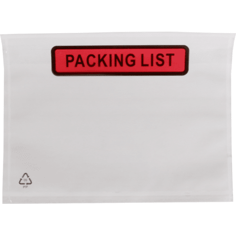 SendProof® Envelop, paklijstenvelop, packing list, 160x122mm, A6/C6, zelfklevend, lDPE, transparant