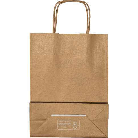 Alternative view of Tas, Kraftpapier, gedraaid papieren koord, 18x 8x22cm, draagtas, goud
