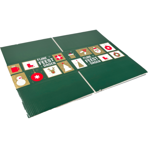 Kerstpakketdoos, Tegels, golfkarton, 35x32.5x17cm, Kerstmis, b, - Afbeelding 4