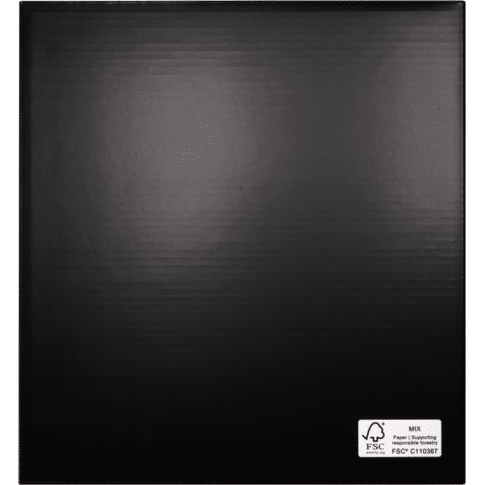 Geschenkmand golfkarton zwart 31x29x10cm vierkant - Afbeelding 4