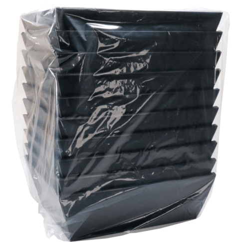 Geschenkmand golfkarton zwart 31x29x10cm vierkant - Afbeelding 5